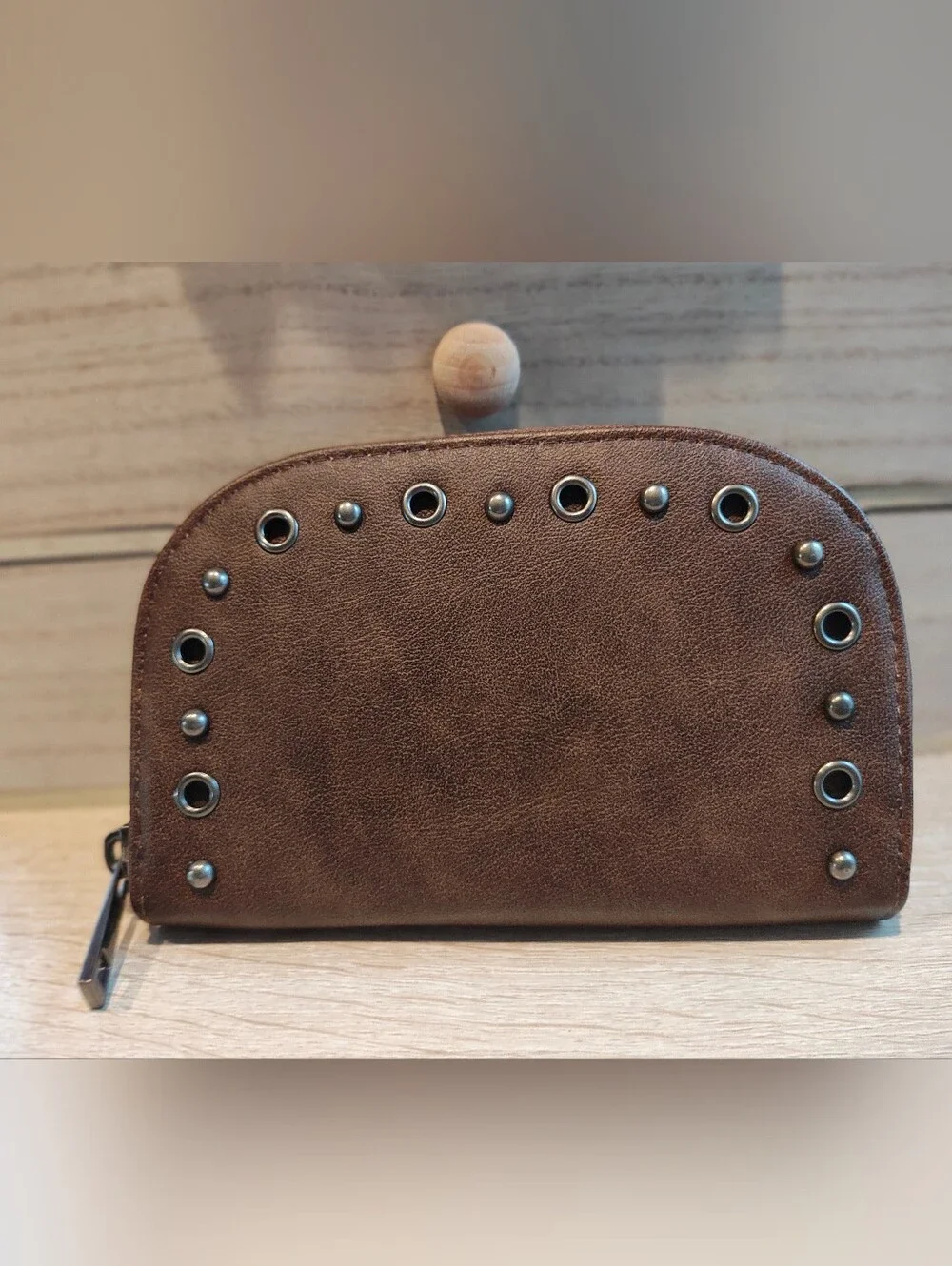 Brown Studded Women's Wallet